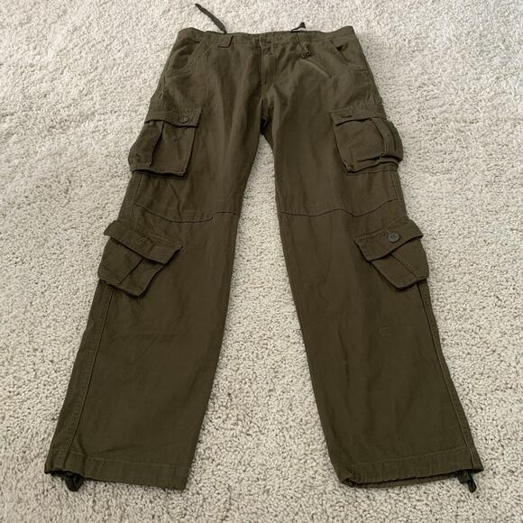 AK Army New York Utility Pants Mens 34x31 Cargo Pockets Ankle Ties Drawstring - Picture 5 of 6